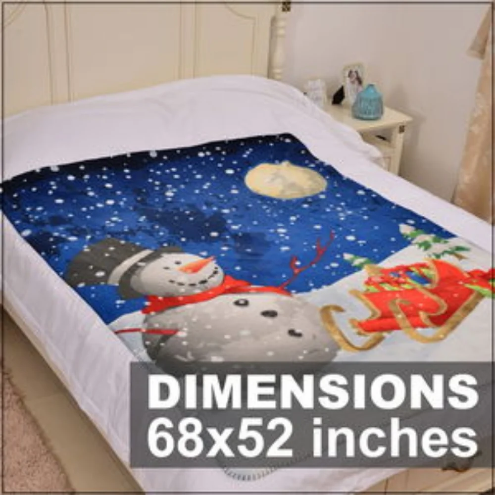 Snowman Themed Throw Blanket